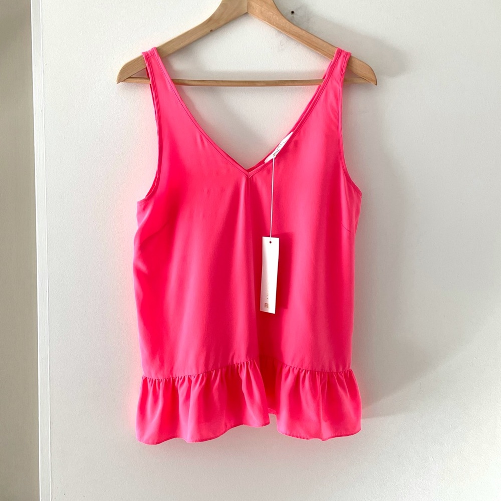 NWT Amanda Uprichard Ruffle Hem Double V